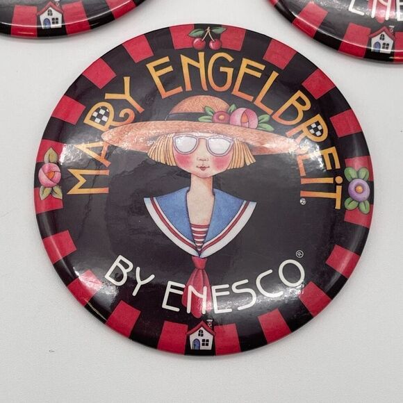 MARY ENGELBREIT by Enesco Multicolor 3 ct. Advertising Button Pin 4" - Picture 2 of 11